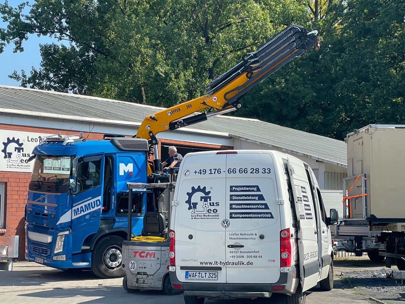 LKW Ladekran Schlauchwechsel