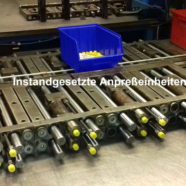 Neuanfertigung von Anpreßeinheiten für einen Entladekran